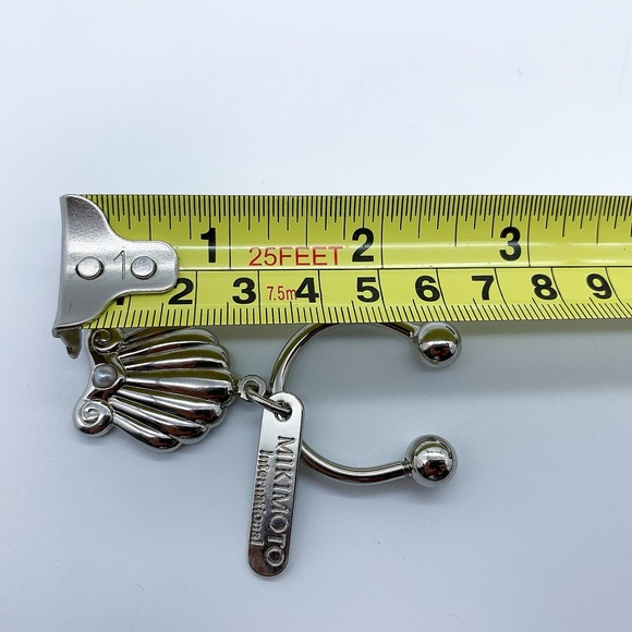 Mikimoto Pearl Shell Silver-Tone Key Ring Holder - Picture 6 of 6